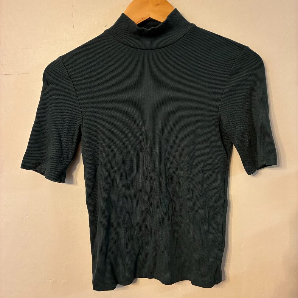 Marine Layer Mock Neck Green Turtleneck